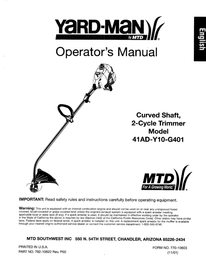 MTD Yard-Man 41AD-Y10-G401 User manual