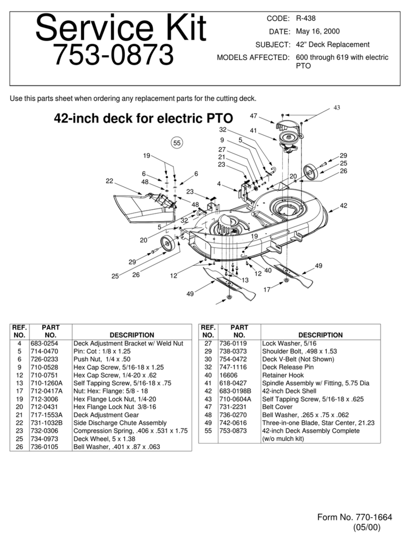 MTD 753-0873 Service kit manual