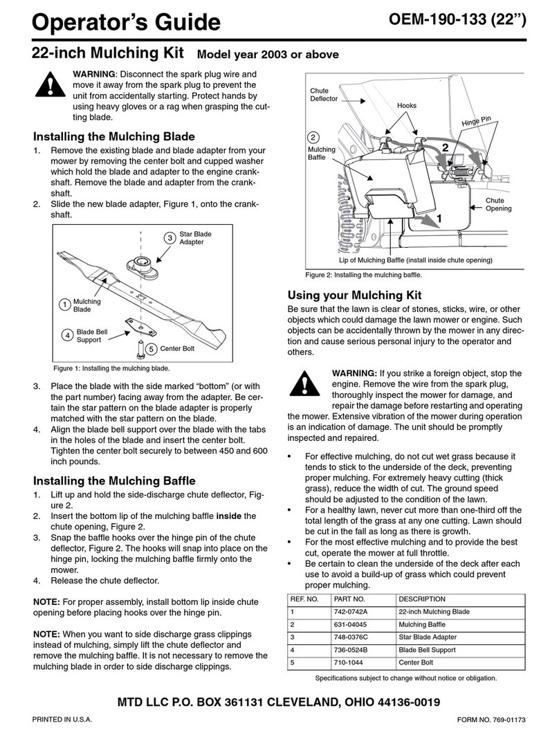 MTD OEM-190-133 Operator's guide