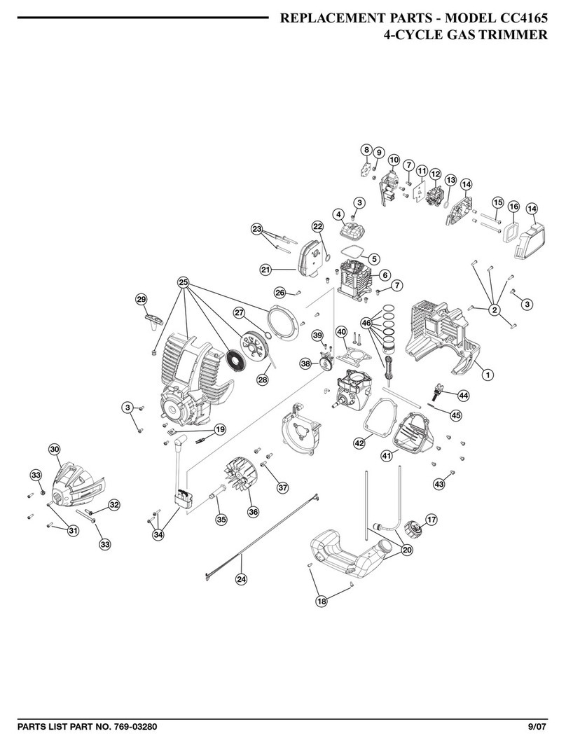 MTD CC4165 Replacement parts