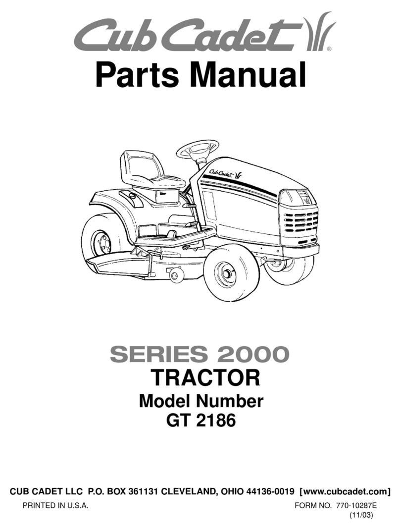 Cub Cadet GT 2186 User manual Cub Cadet GT 2186 User manual