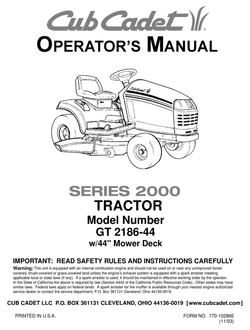 Cub Cadet GT 2186-44 User manual Cub Cadet GT 2186-44 User manual