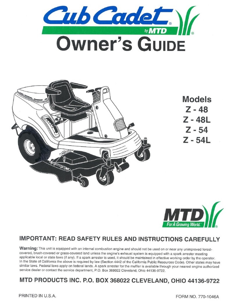 MTD Cub Cadet Z-48 User manual MTD Cub Cadet Z-48 User manual