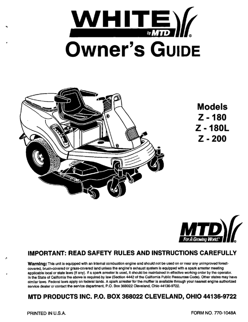 MTD White Z-200 owner's guide
