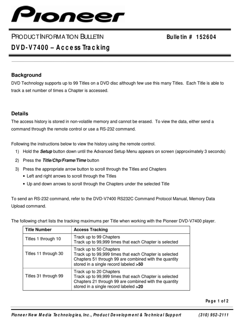 Pioneer DVD-V7400 User manual
