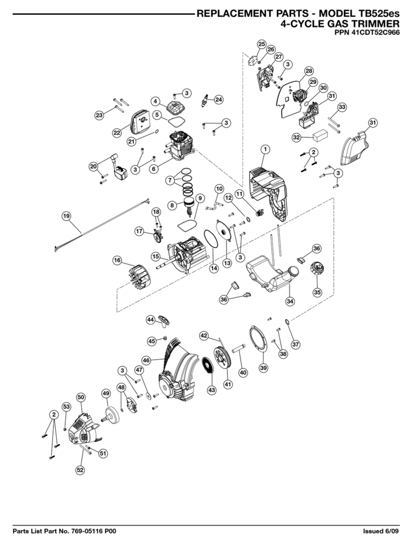 Troy-Bilt TB525es Replacement parts