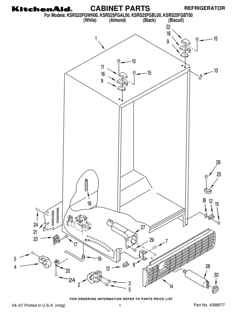 KitchenAid KSRS25FGAL00 User manual KitchenAid KSRS25FGAL00 User manual
