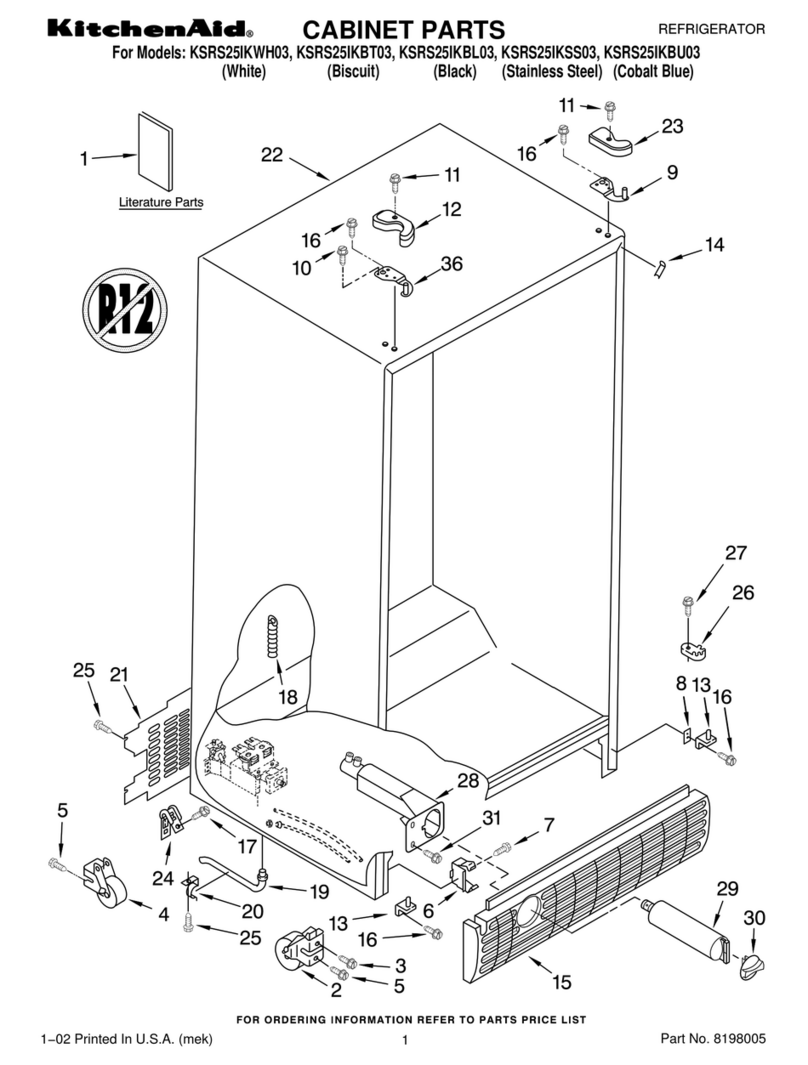 KitchenAid KSRS25IKBL03 parts list