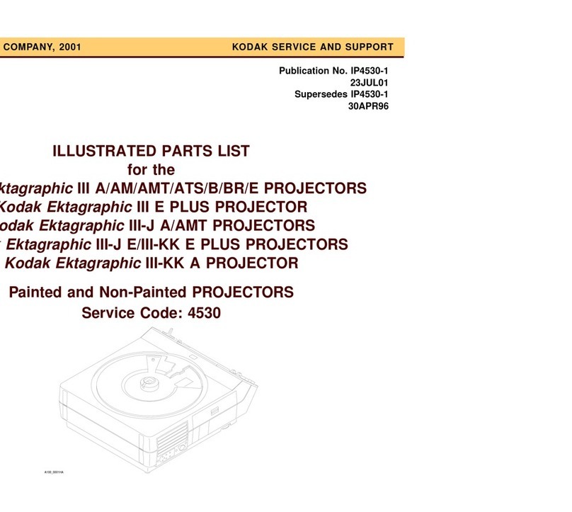 Kodak EKTAGRAPHIC AFT parts list