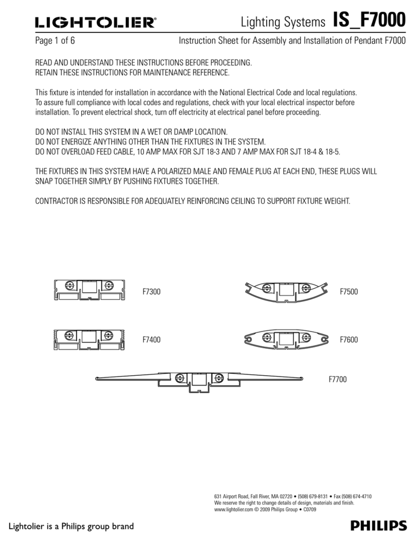 Philips Lightolier IS-F7000 manual