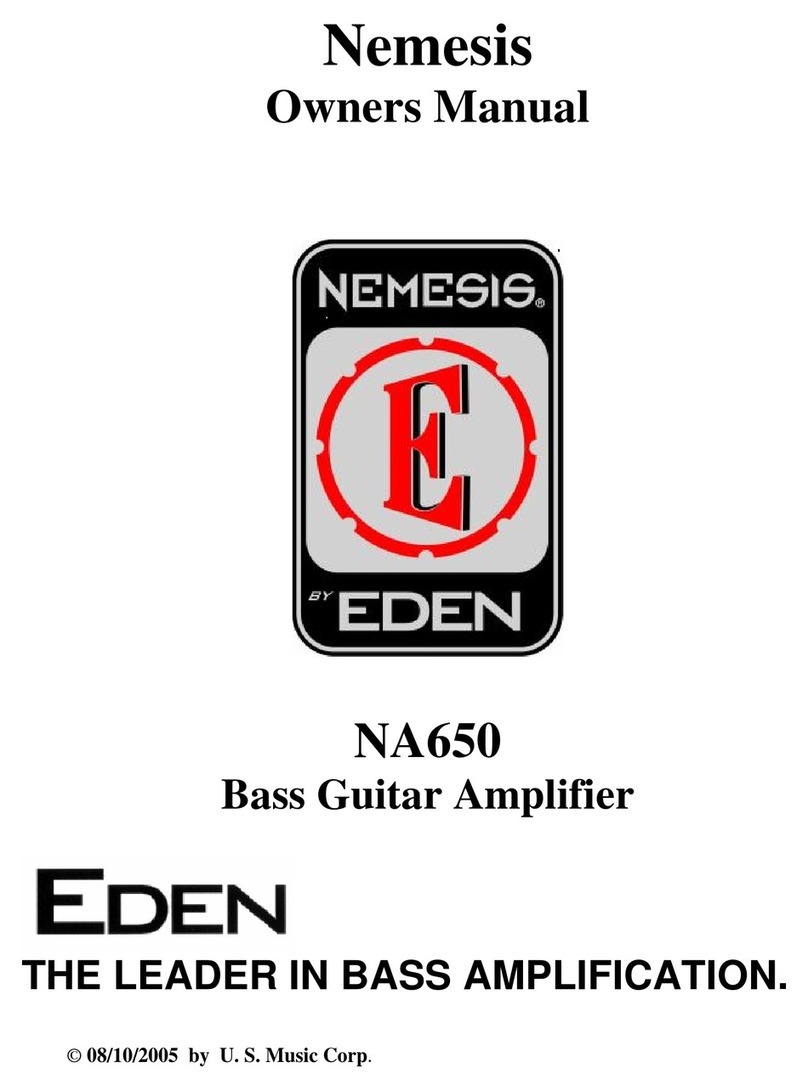 Eden Nemesis NA650 owner's manual
