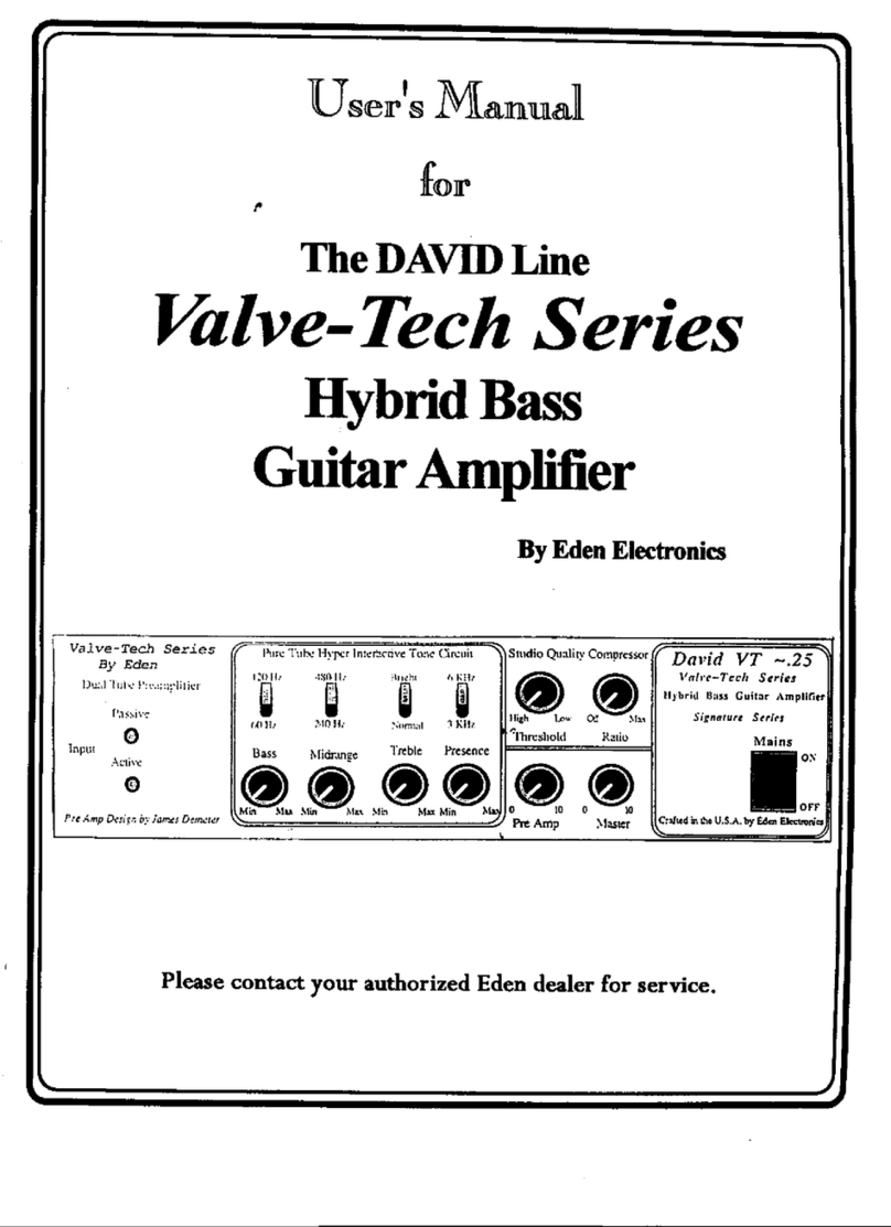 Eden David line Valve-Tech series user manual