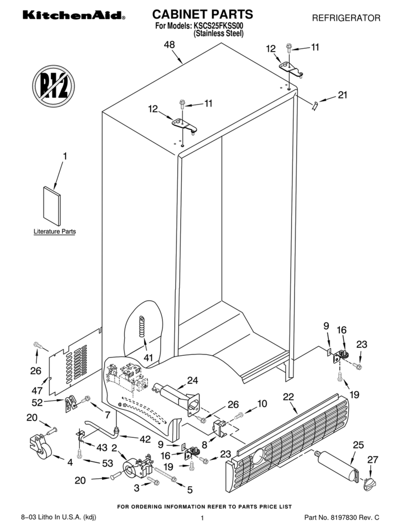 KitchenAid KSCS25FKSS00 parts list
