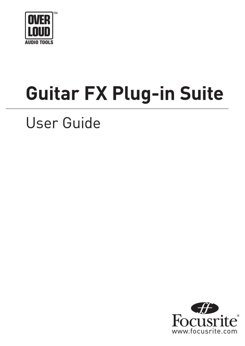 Focusrite Over Loud Guitar FX Plug-in Suite User manual