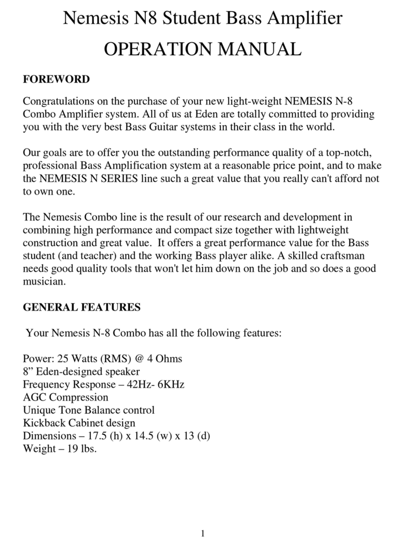 Eden Nemesis N8 Operation manual