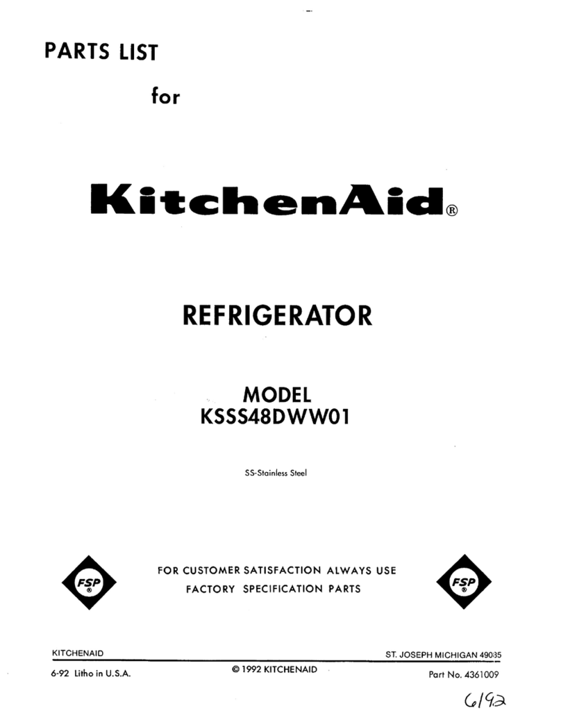 KitchenAid KSSS48DWW01 User manual