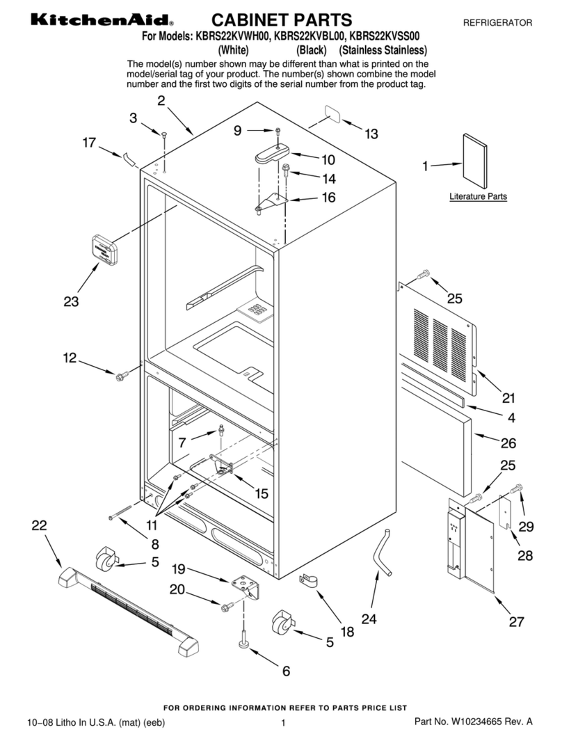 KitchenAid KBRS22KVBL00 parts list