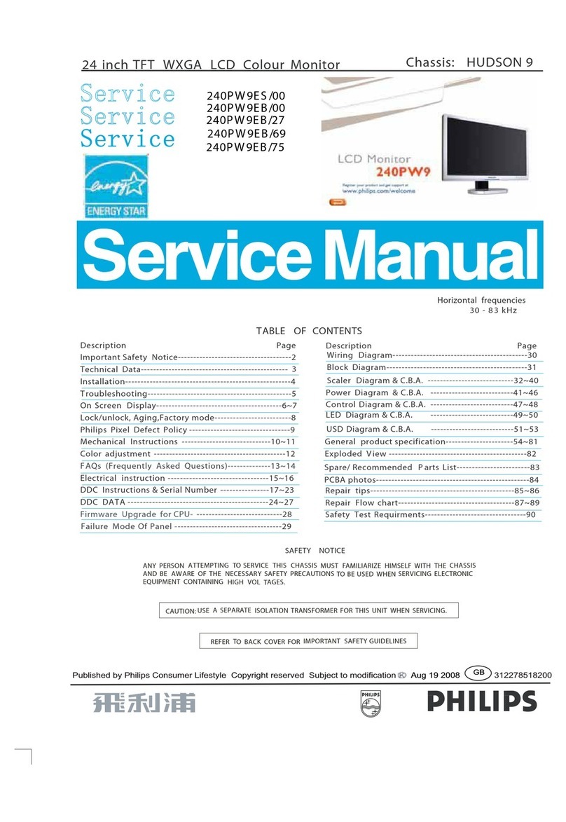 Philips Brilliance 240PW9EB/00 User manual