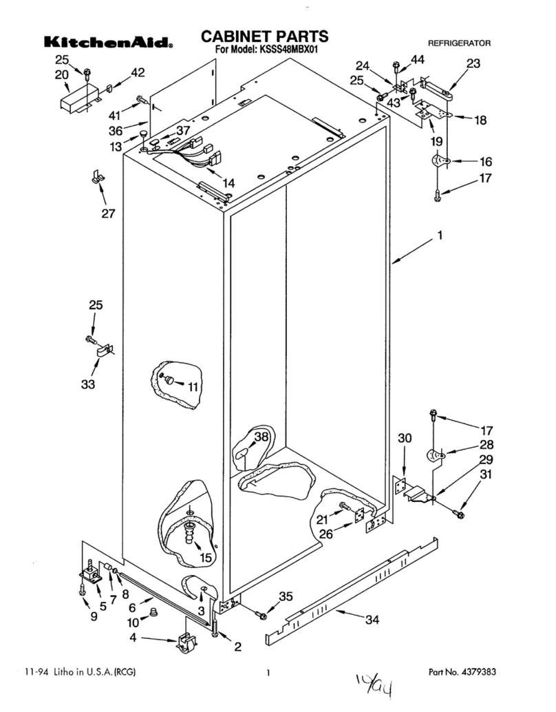 KitchenAid KSSS48MBX01 User manual