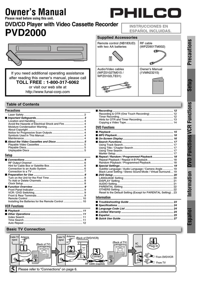 Philco PVD2000 owner's manual