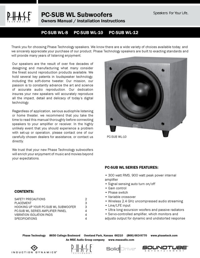 Phase Technologies PC-SUB WL-10 owner's manual