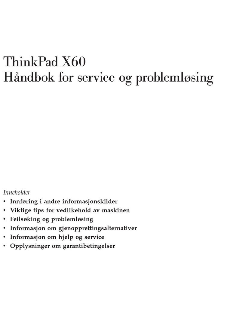 Lenovo THINKPAD X60S Service manual