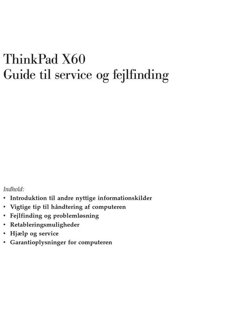Lenovo THINKPAD X60S Service manual