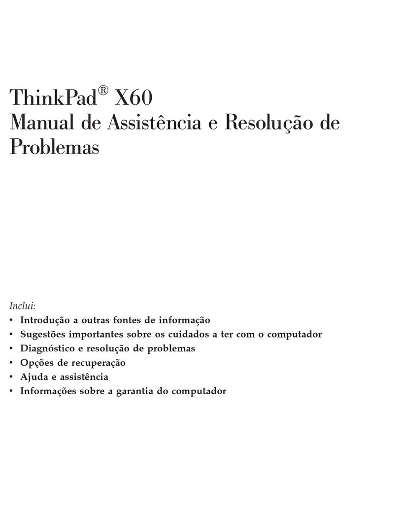 Lenovo THINKPAD X60S Manual de assistência e resolução de problemas