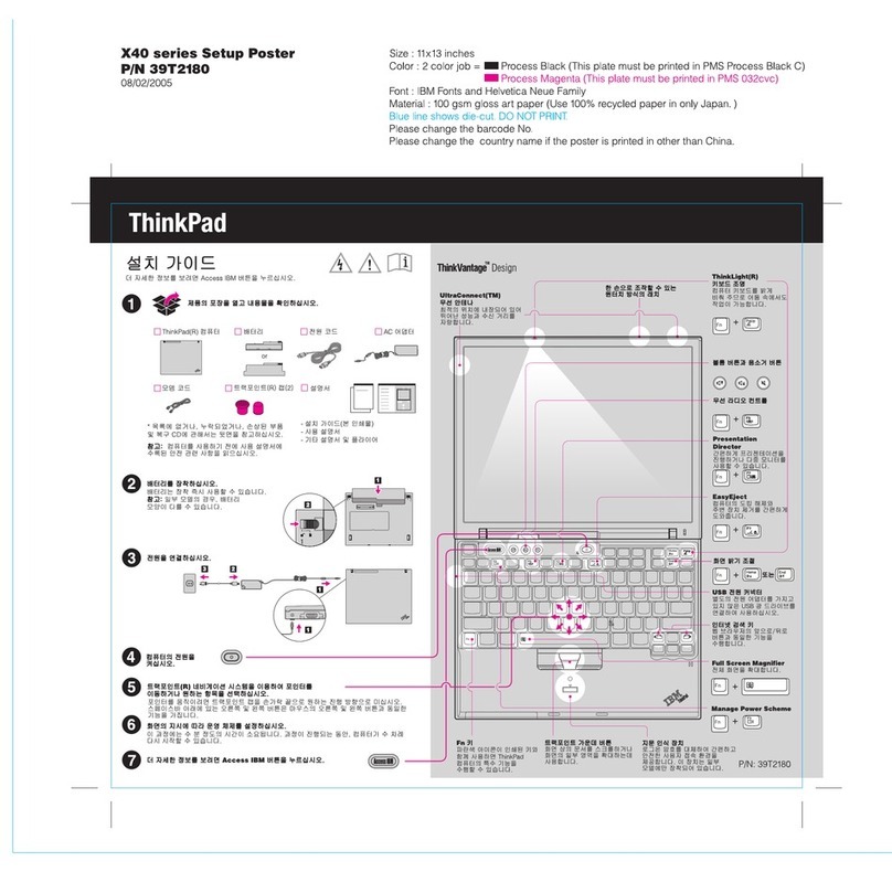Lenovo THINKPAD X40 User manual Lenovo THINKPAD X40 User manual