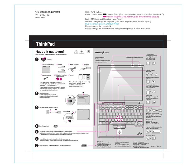 Lenovo THINKPAD X40 User manual