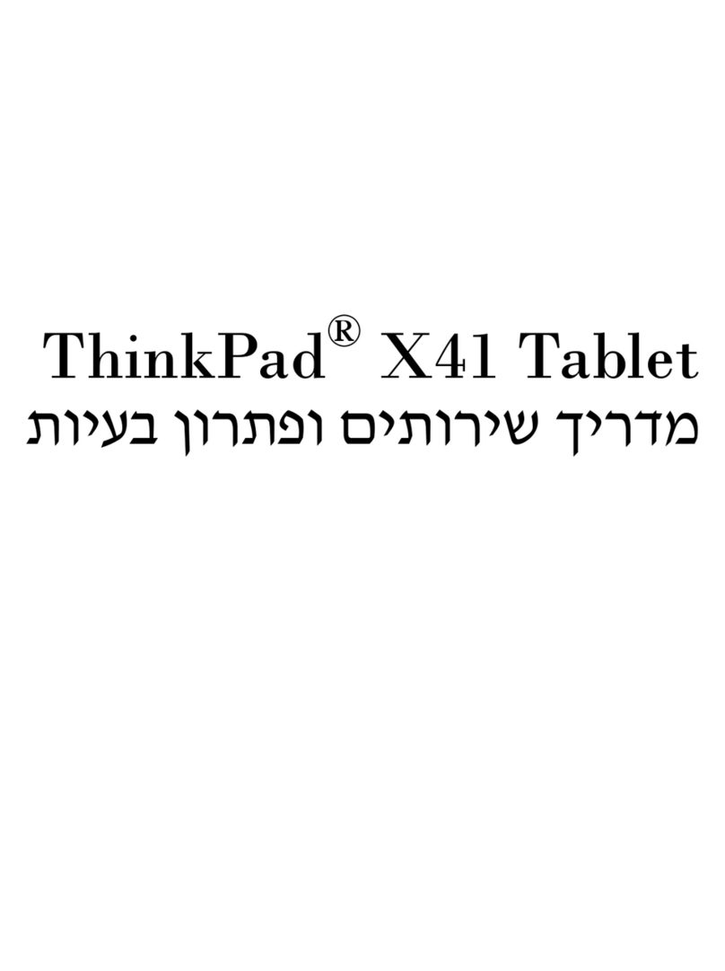 Lenovo 1866 - ThinkPad X41 Tablet troubleshooting guide