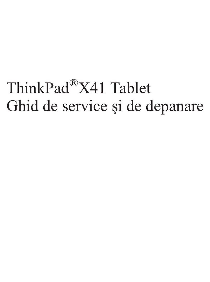 Lenovo 1866 - ThinkPad X41 Tablet Ghid de service şi de depanare