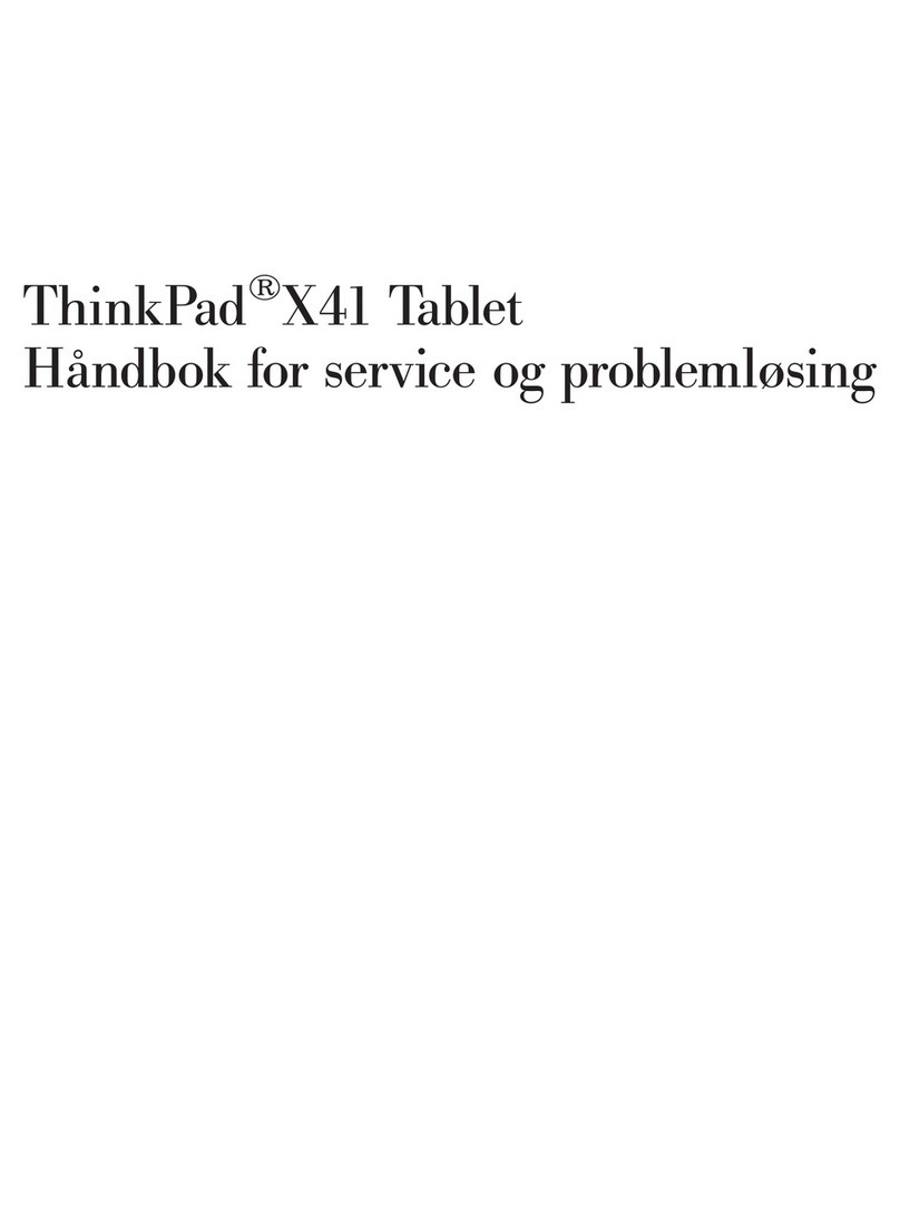 Lenovo 1866 - ThinkPad X41 Tablet Håndbok for service og problemløsing