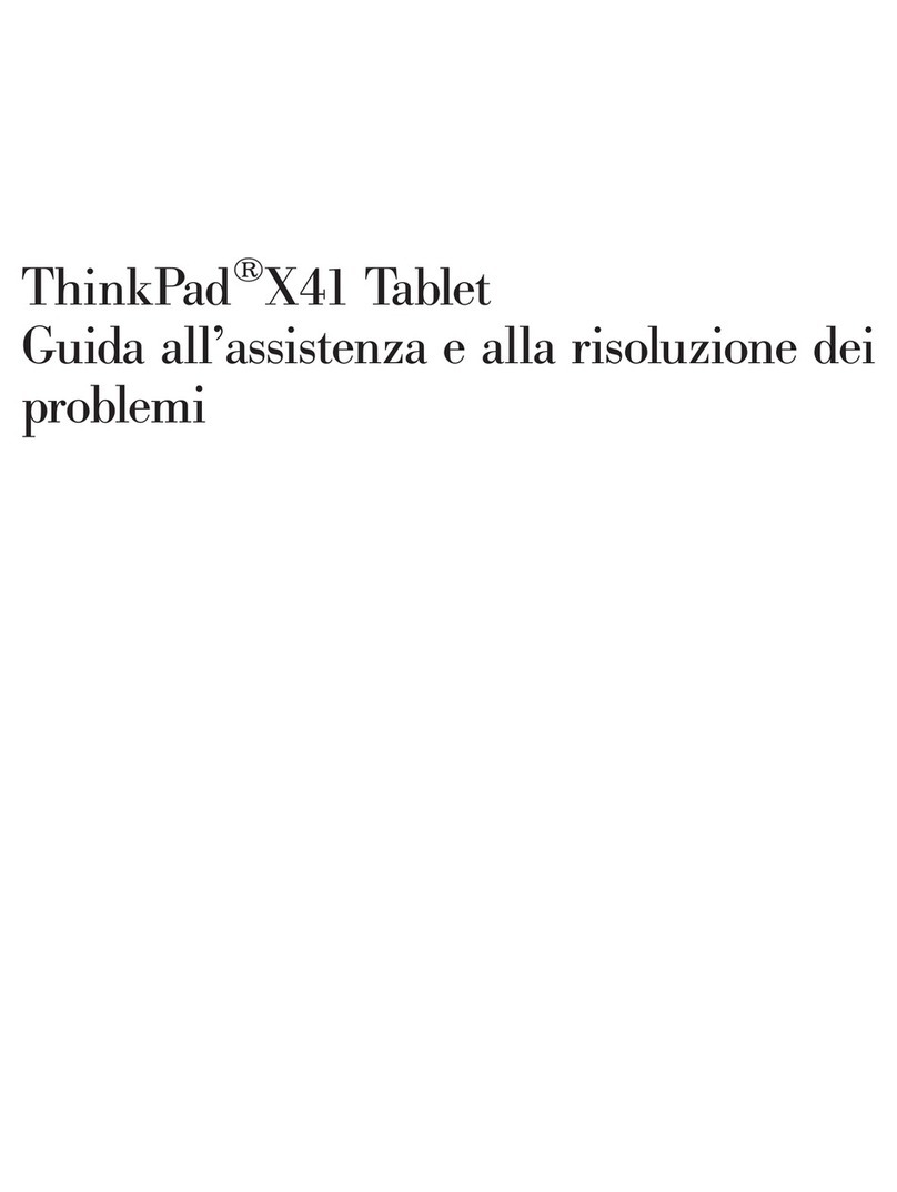 Lenovo 1866 - ThinkPad X41 Tablet Guida all’assistenza e alla risoluzione dei problemi Lenovo 1866 - ThinkPad X41 Tablet Guida all’assistenza e alla risoluzione dei problemi