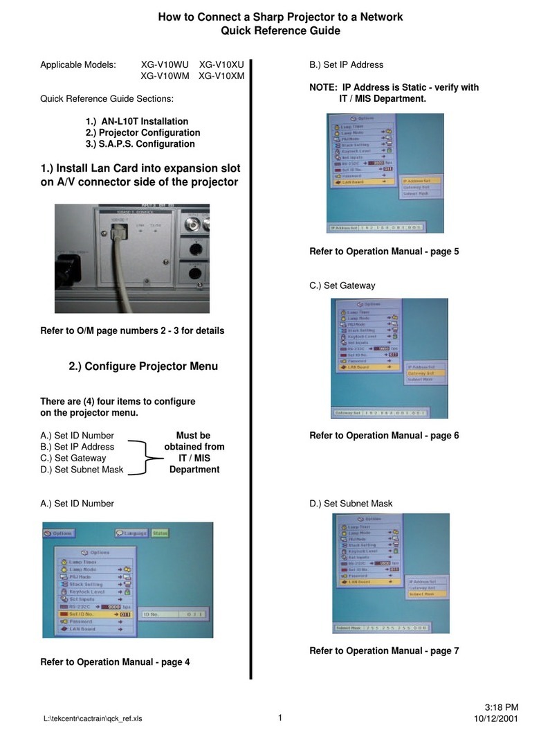 Sharp XG-V10XU - Conference Series XGA LCD... User manual
