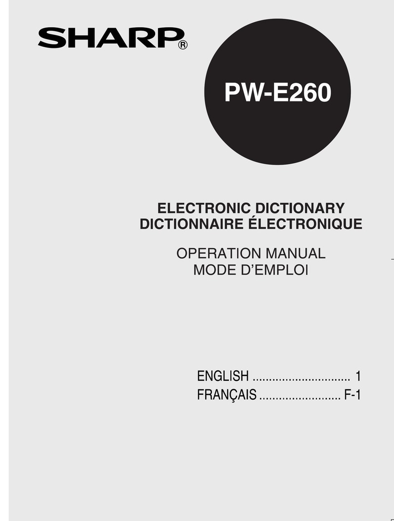 Sharp PW-E260 User manual Sharp PW-E260 User manual