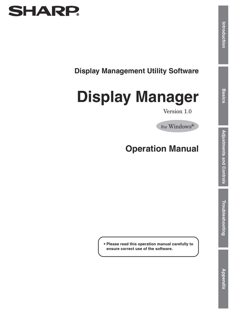 Sharp Display Manager Operation manual