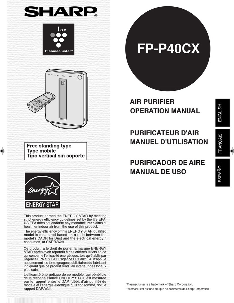 Sharp Plasmacluster FP-P40CX Operation manual