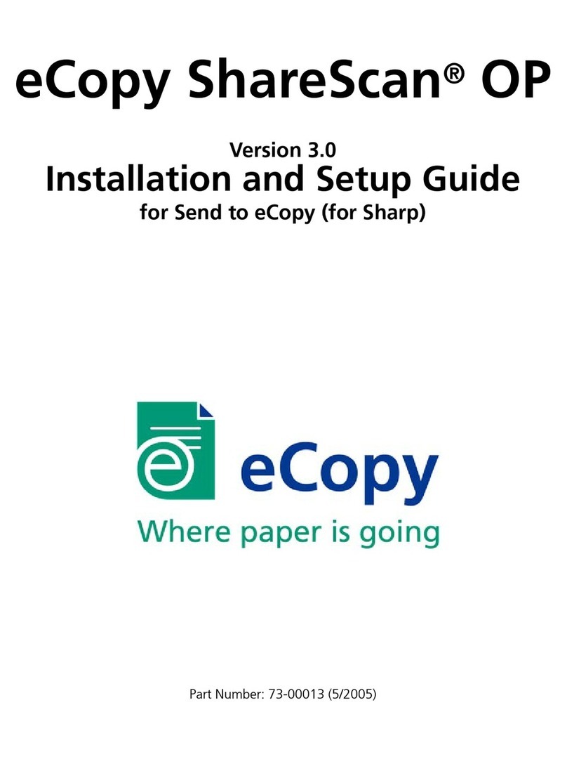 Sharp e-Copy ShareScan Installation & setup instructions