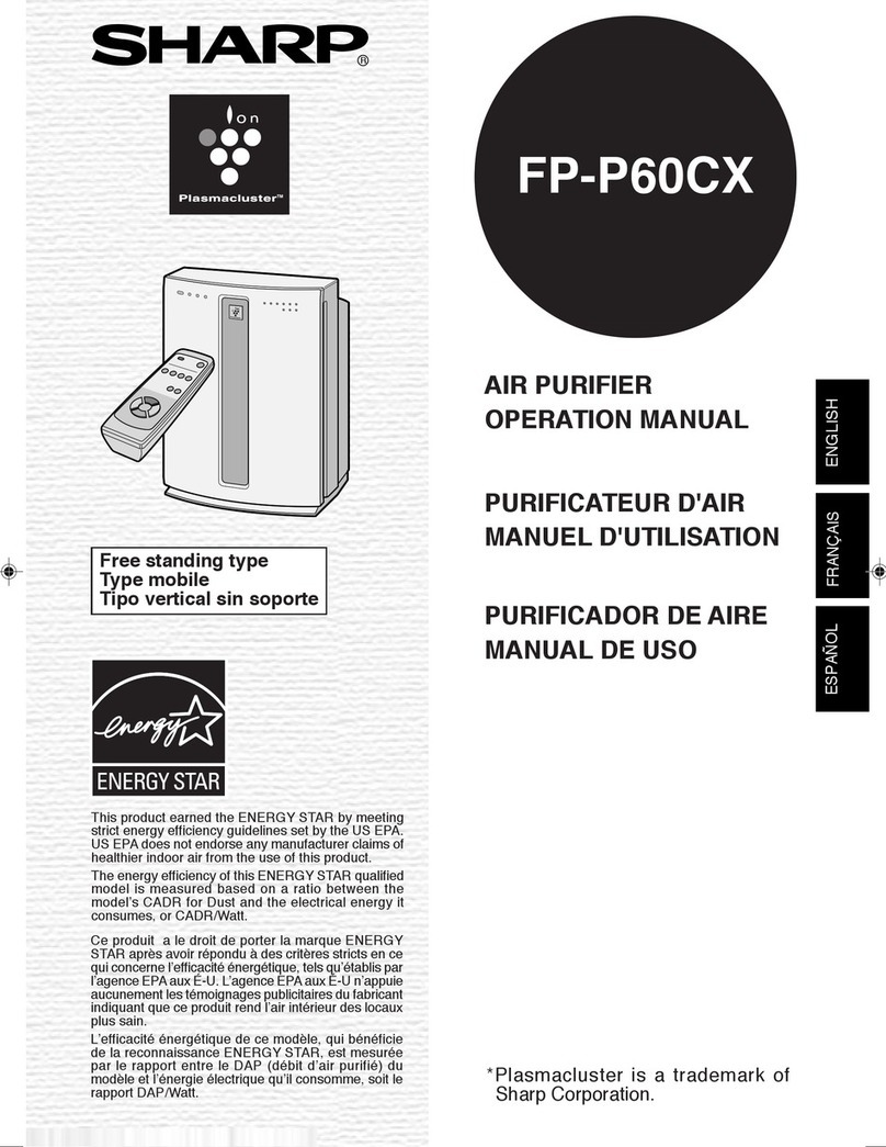 Sharp Plasmacluster FP-P60CX User manual