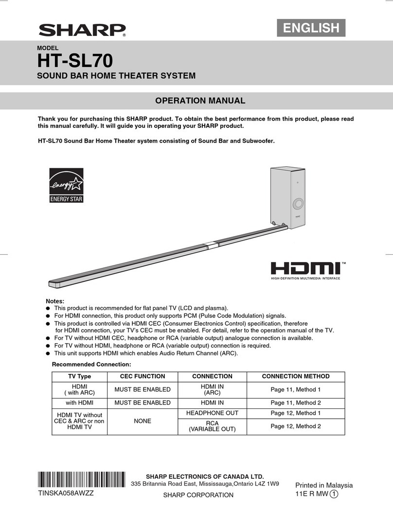 Sharp HT-SL70 User manual