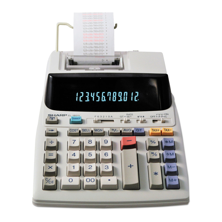 Sharp EL-1801V Operation manual