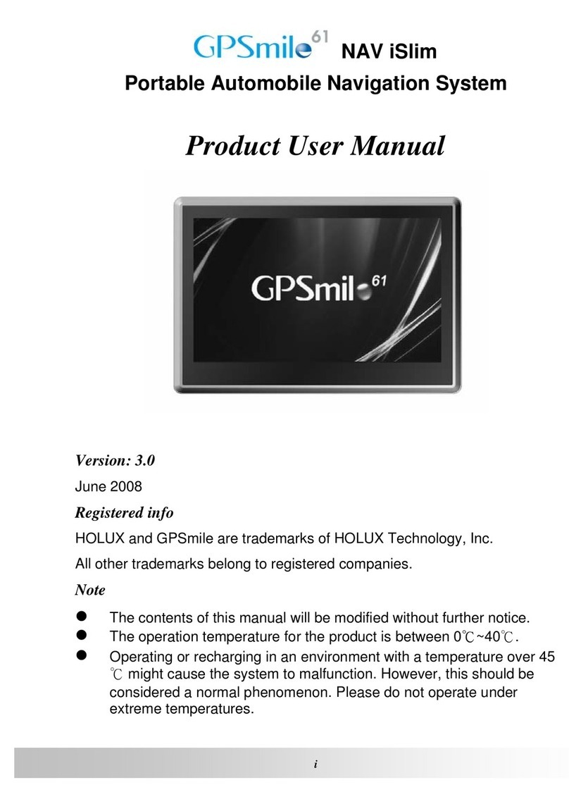 Holux GPSmile NAV iSlim Product user manual