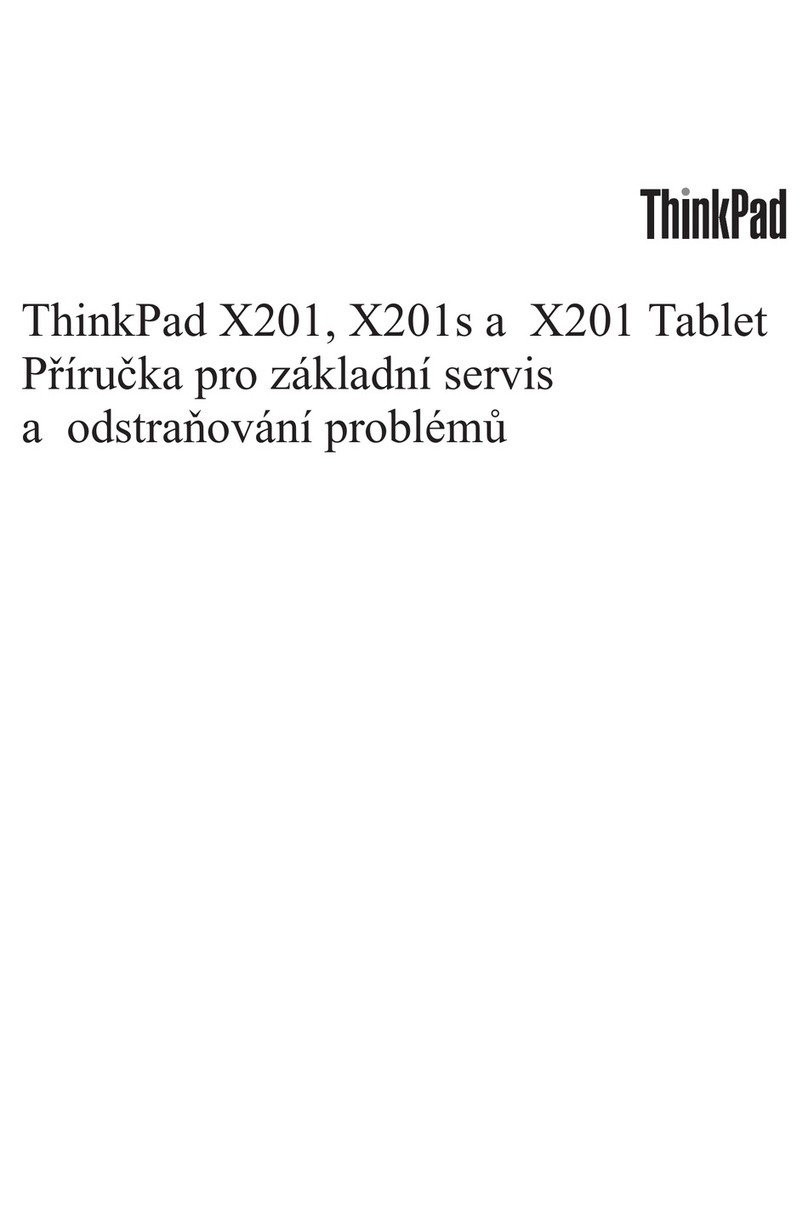 Lenovo ThinkPad X201 Tablet Příručka pro základní servis a odstraňování problém