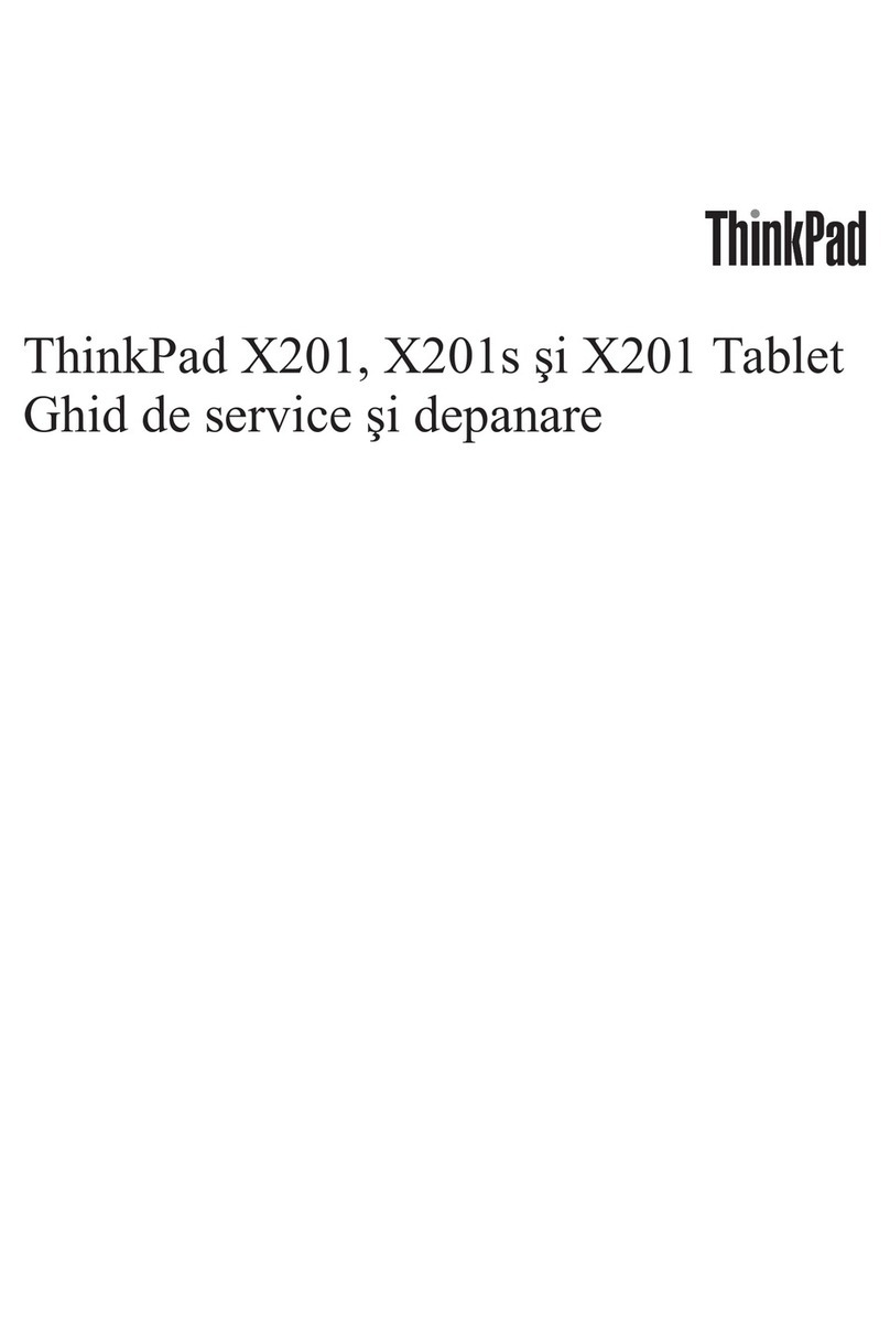 Lenovo ThinkPad X201 Tablet Instruction Manual