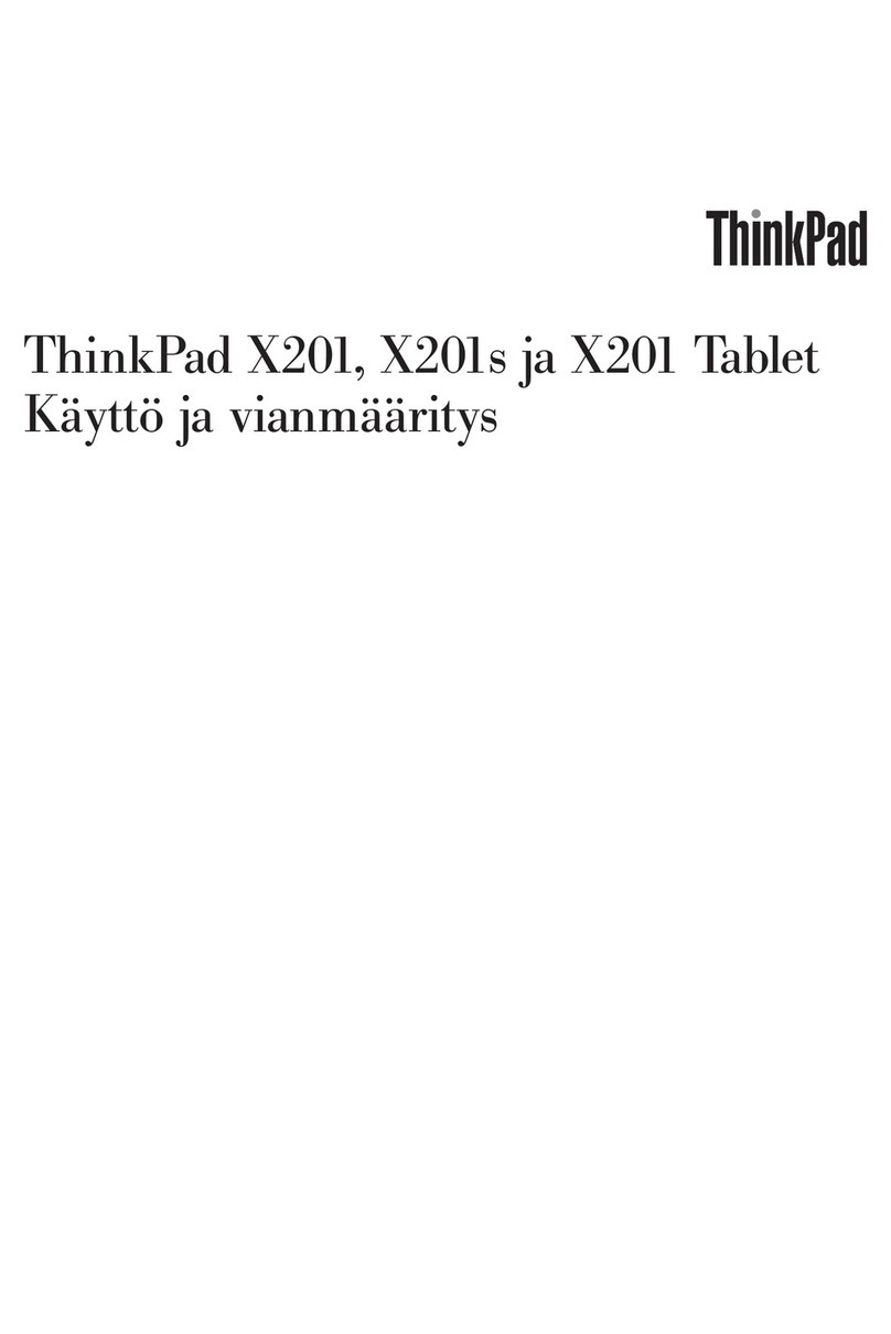 Lenovo ThinkPad X201 Tablet Instruction sheet