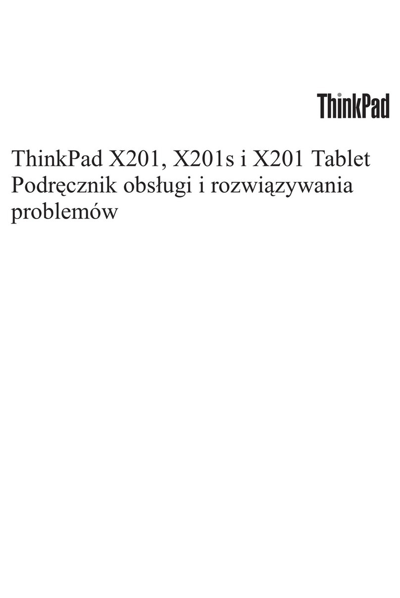 Lenovo ThinkPad X201 Tablet Reference guide