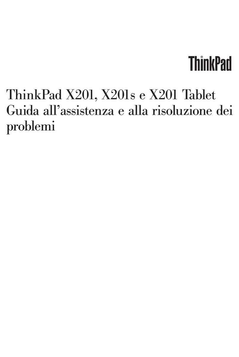 Lenovo ThinkPad X201 Tablet User manual