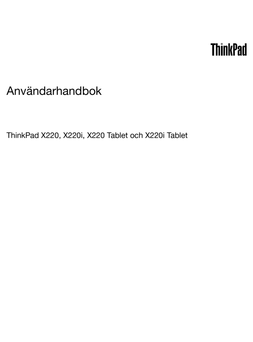 Lenovo ThinkPad X220 Tablet 4298 User manual