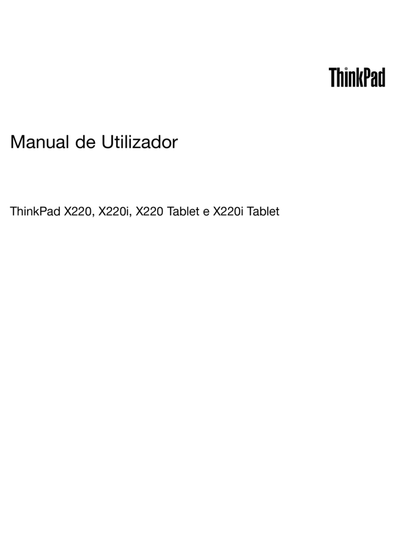 Lenovo ThinkPad X220 Tablet 4298 Instruction Manual